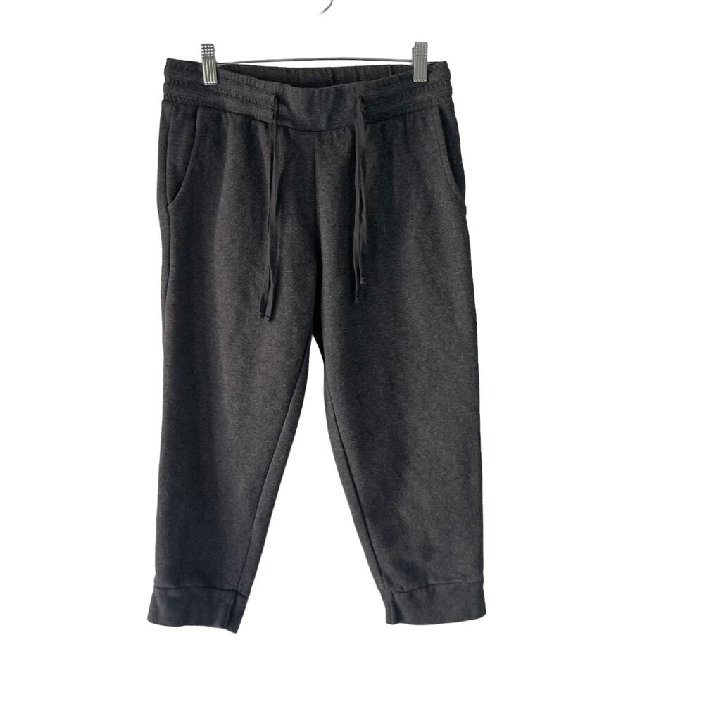Fabletics Women's Size Small‎ Grey Cut Off Double Draw String Sweat Pants